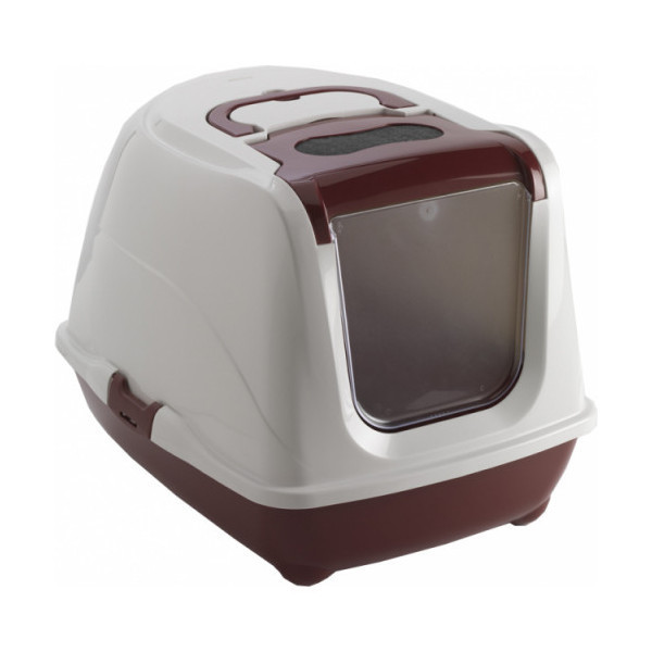 Закрытый туалет Moderna Flip Cat Jumbo для кошек, с откидной крышкой, салатовый, 58 х 45 х 42 см